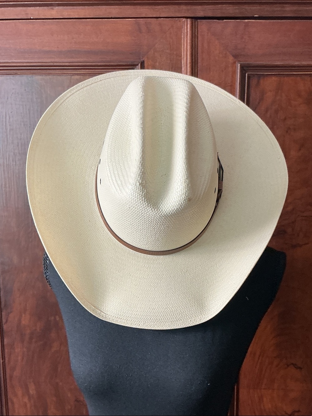 Renegade Straw Western Hat in Natural with Brown Band